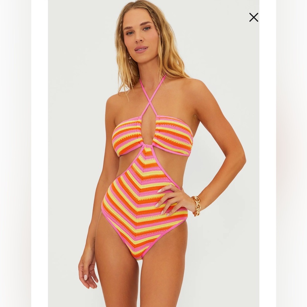 NWT Beach Riot Pamela One Piece Swimsuit in Soleil Crochet